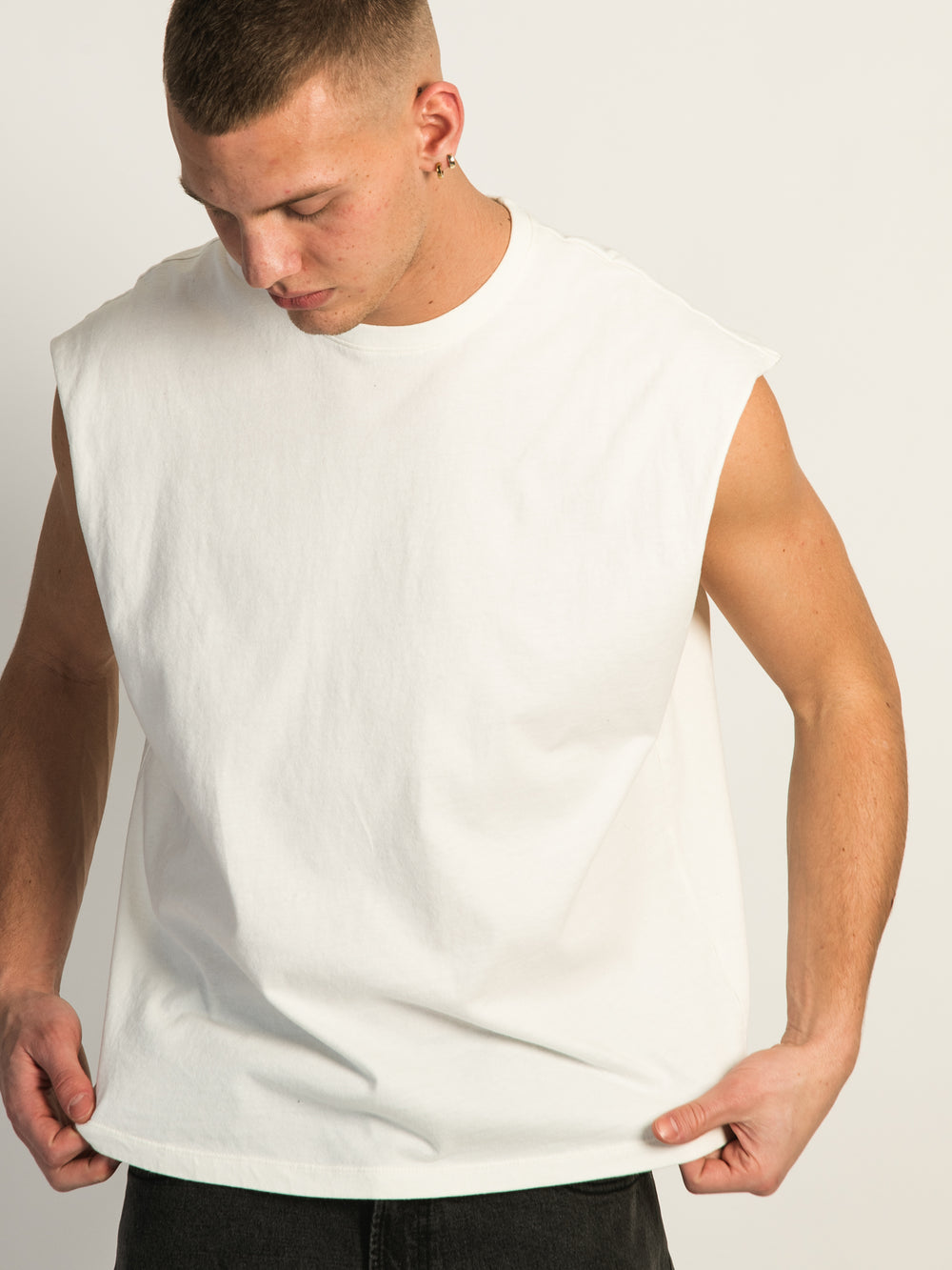 KOLBY MUSCLE TANK TOP - OFF WHITE