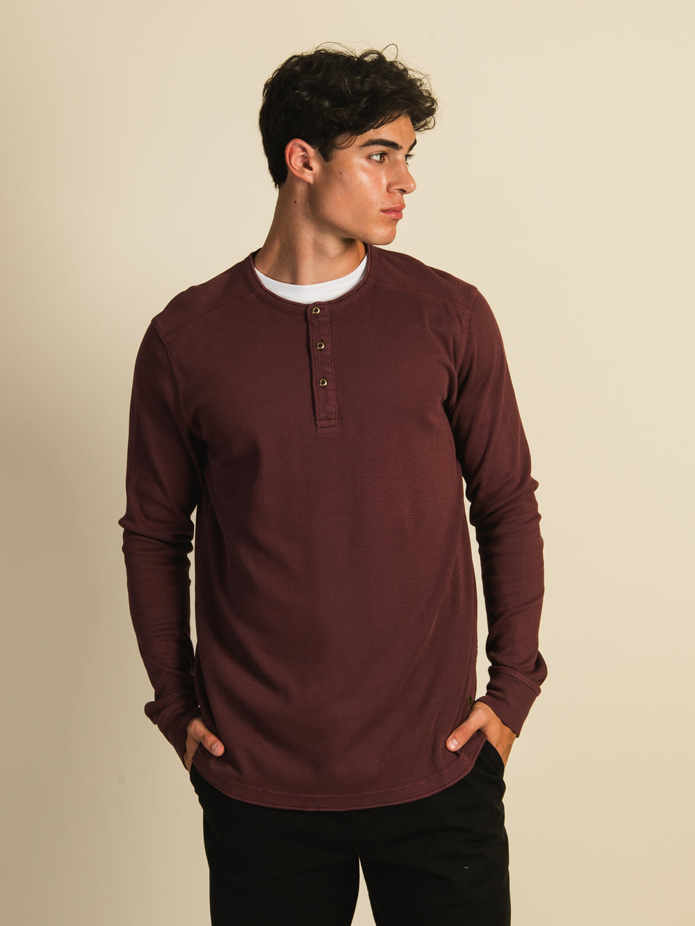 KOLBY GARMENT DYE HENLEY - CLEARANCE