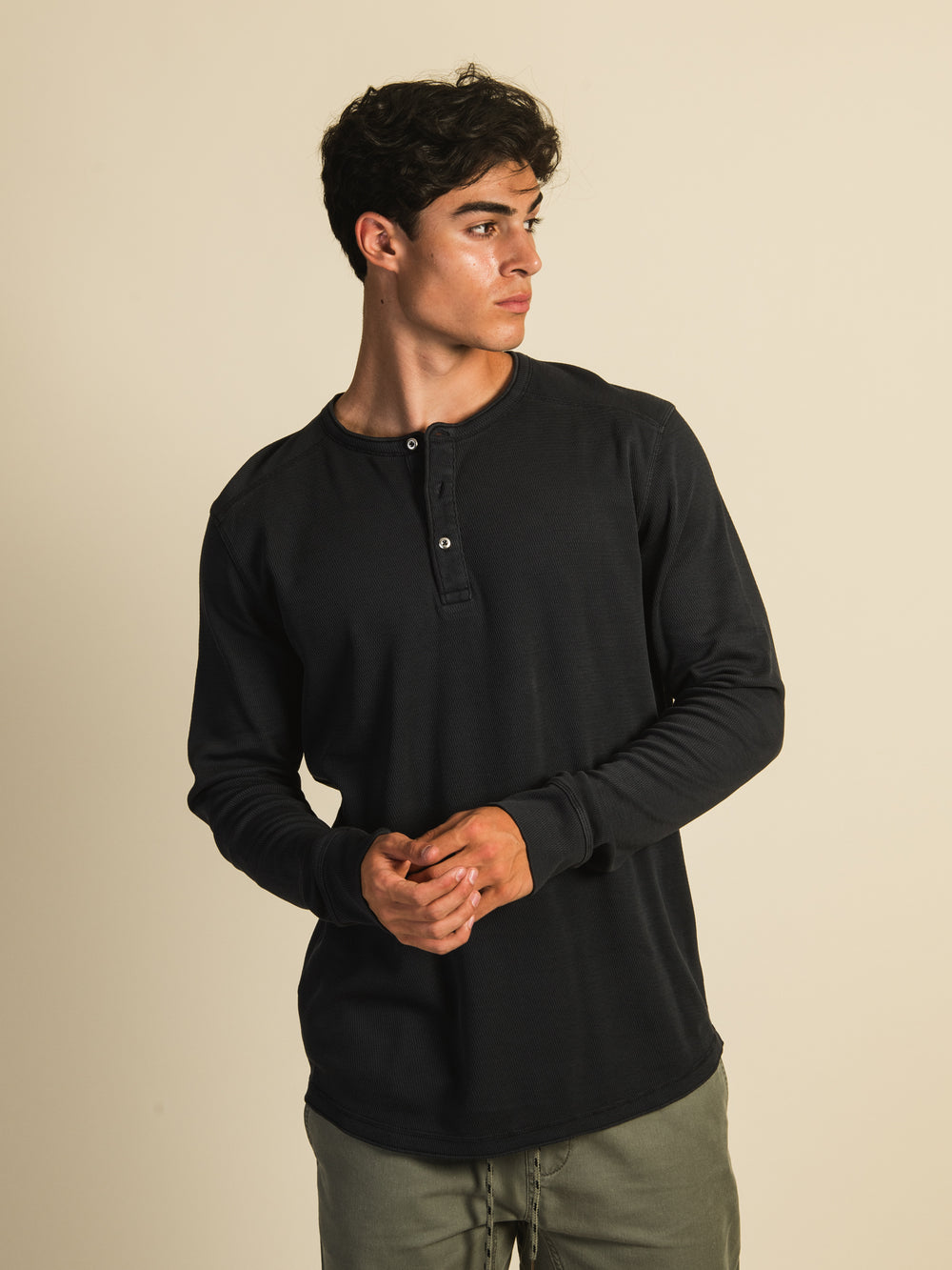 KOLBY GARMENT DYE HENLEY - CLEARANCE