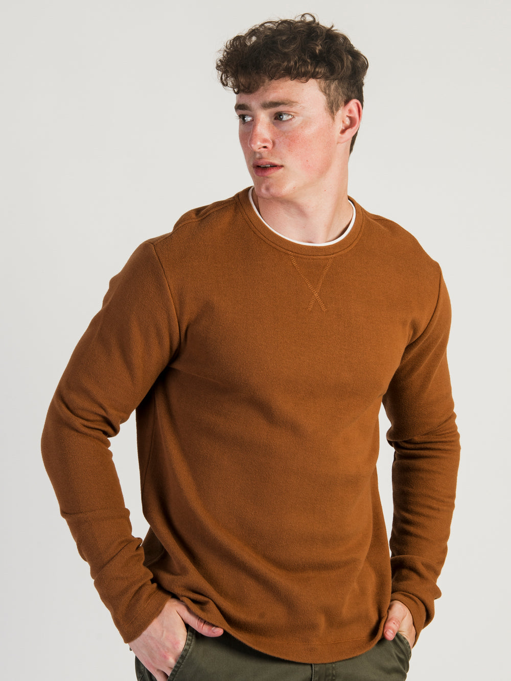KOLBY COOPER DOUBLE NECK CREW - CLEARANCE
