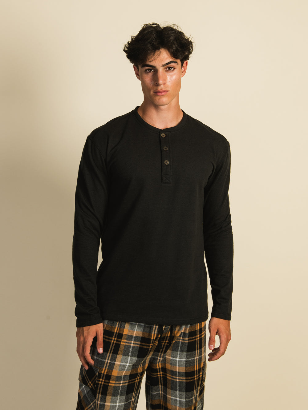 KOLBY HUGH LONG SLEEVE HENLEY - CLEARANCE