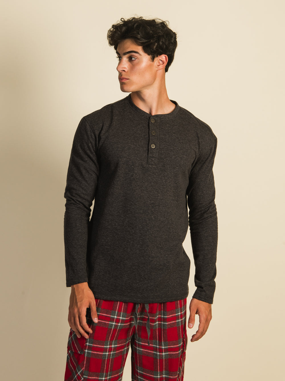 KOLBY HUGH LONG SLEEVE HENLEY - CLEARANCE
