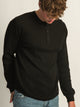 KOLBY KOLBY WAFFLE HENLEY - BLACK - Boathouse