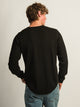 KOLBY KOLBY WAFFLE HENLEY - BLACK - Boathouse