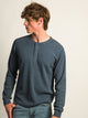 KOLBY KOLBY WAFFLE HENLEY - NAVY - Boathouse