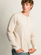 KOLBY KOLBY WAFFLE HENLEY - OATMEAL - Boathouse