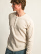 KOLBY KOLBY WAFFLE HENLEY - OATMEAL - Boathouse