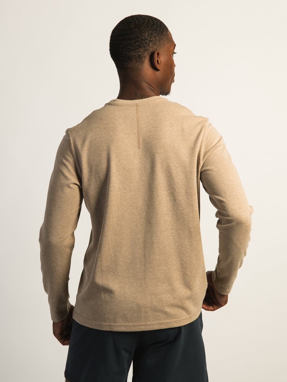 KOLBY KEEP COOL LONG SLEEVE SHIRT - HEATHER BROWN