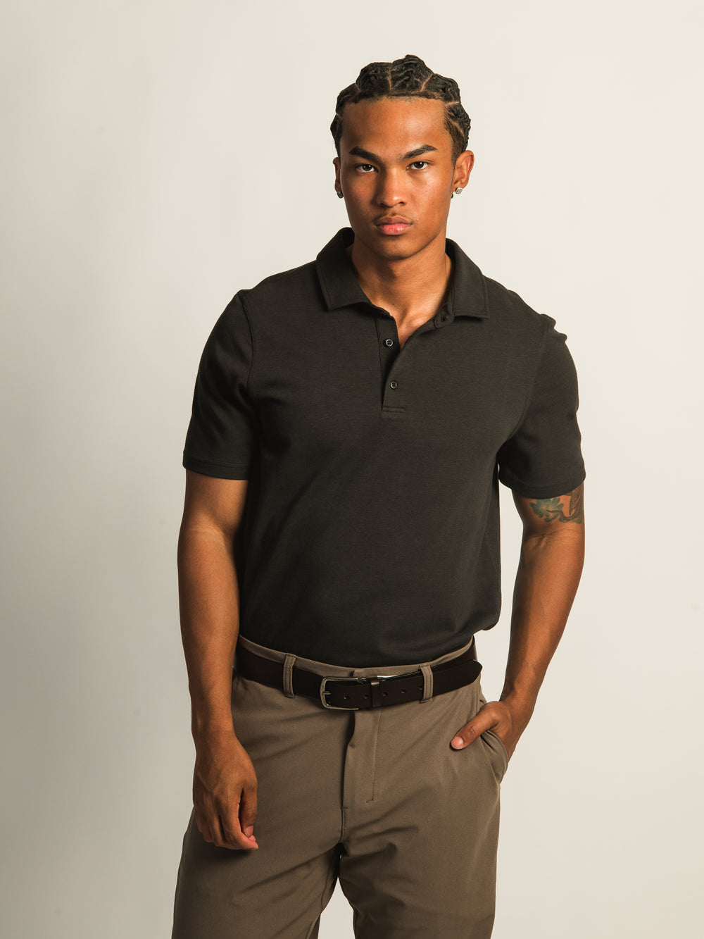 KOLBY KEEP COOL POLO - BLACK