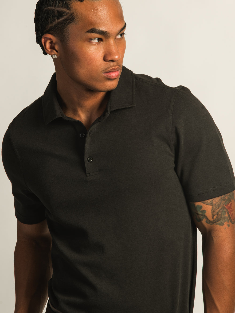 KOLBY KEEP COOL POLO - BLACK