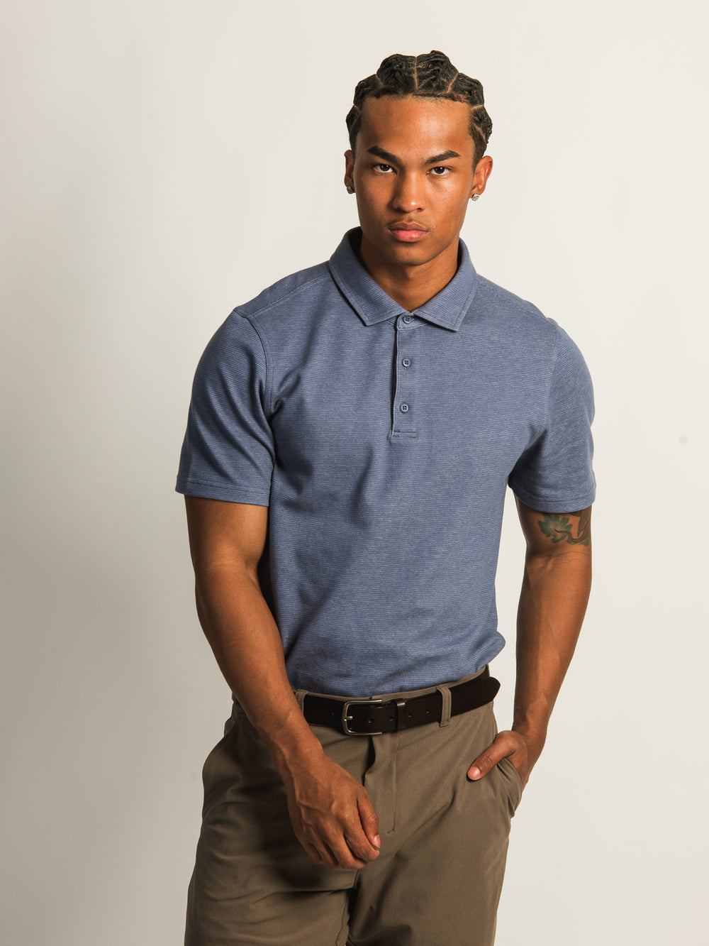 KOLBY KEEP COOL POLO - PERIWINKLE