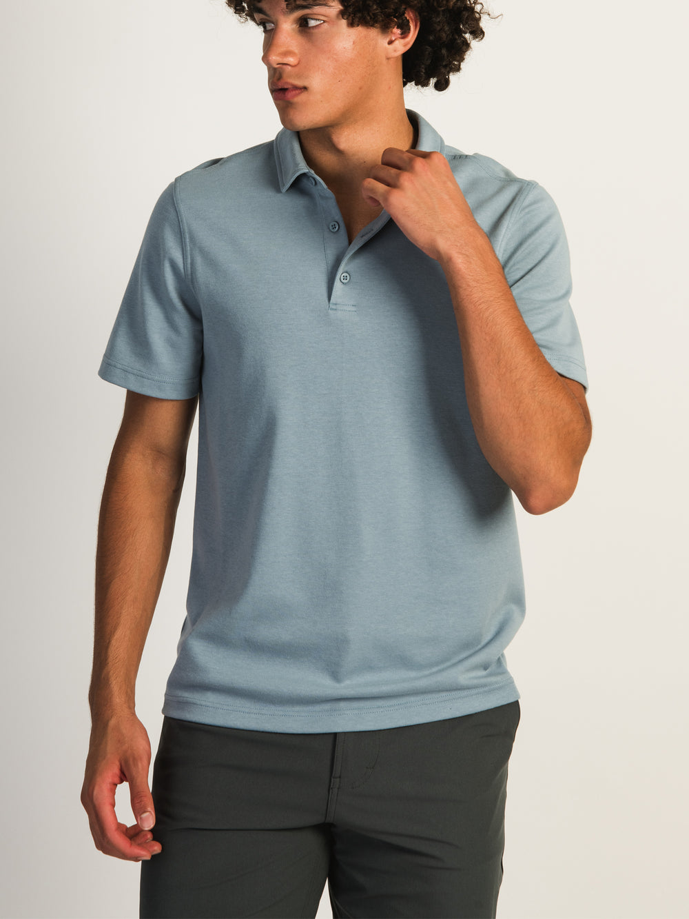 KOLBY KEEP COOL POLO - POWDER BLUE