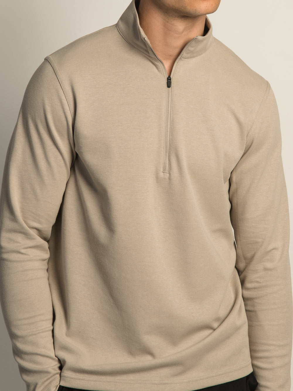 KOLBY KEEP COOL 1/2 ZIP - PEBBLE