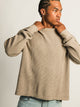 KOLBY SHORT CUT LONG SLEEVE WAFFLE SHIRT - BROWN