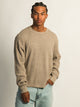 KOLBY SHORT CUT LONG SLEEVE WAFFLE SHIRT - BROWN