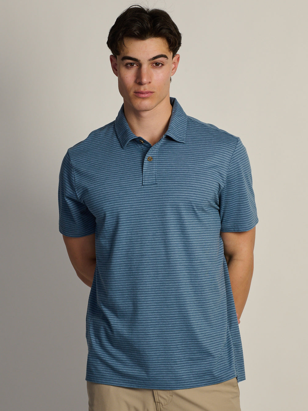 KOLBY KEEP COOL LIGHTWEIGHT POLO - BLUE