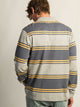 KOLBY LONG SLEEVE RUGBY SHIRT - HEATHER GREY