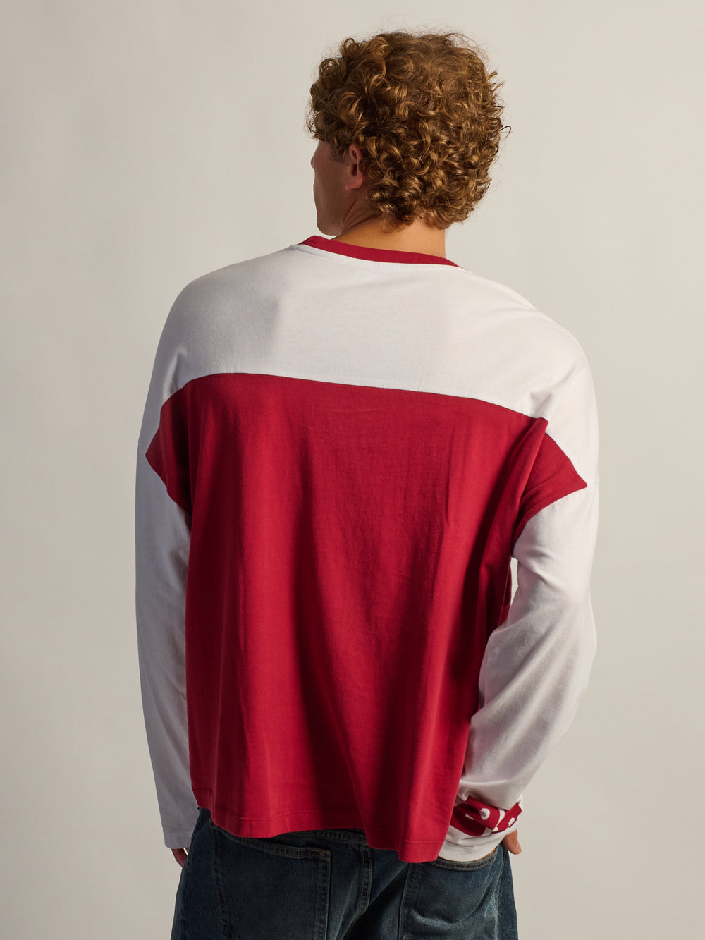 BAGGY LONG SLEEVE TEE - VINTAGE RED