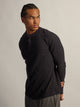 KOLBY TEXTURED WAFFLE HENLEY - BLACK - Boathouse
