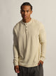 KOLBY KOLBY TEXTURED WAFFLE HENLEY TEE - OFF WHITE - Boathouse