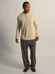 KOLBY TEXTURED WAFFLE HENLEY - OFF-WHITE - Boathouse