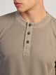 KOLBY KOLBY TEXTURED WAFFLE HENLEY TEE - TAUPE - Boathouse