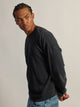KOLBY HEAVYWEIGHT LONG SLEEVE WAFFLE - BLACK - Boathouse