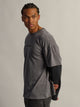 KOLBY LONG SLEEVE WAFFLE FOOTBALL TEE - CHARCOAL - Boathouse