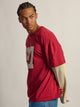 KOLBY LONG SLEEVE WAFFLE FOOTBALL TEE - RED - Boathouse