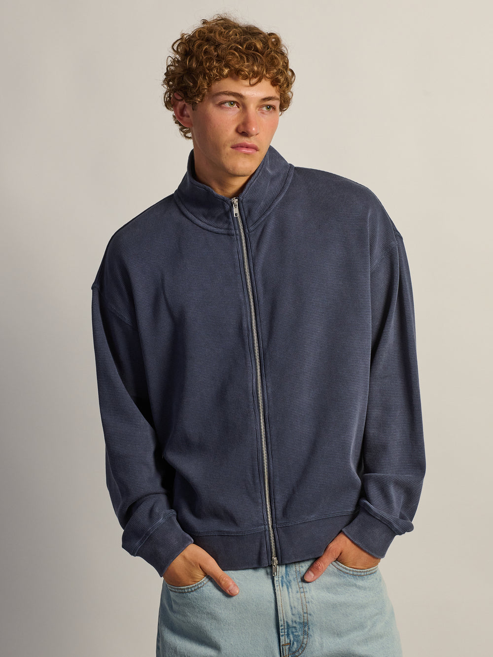 VESTE DE SURVÊTEMENT LOURDE KOLBY - CARBONE MARINE