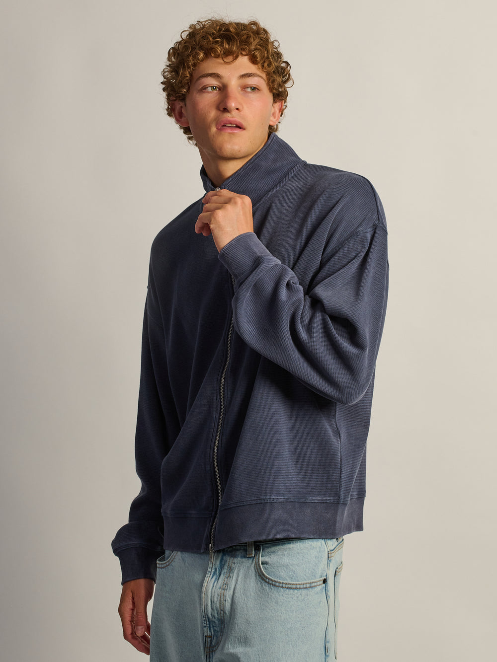 VESTE DE SURVÊTEMENT LOURDE KOLBY - CARBONE MARINE