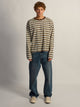 KOLBY KOLBY ESSENTIAL BAGGY LONG SLEEVE TEE - BROWN STRIPE - Boathouse