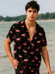 KOLBY KOLBY FLAMINGO WOVEN SHIRT - BLACK - Boathouse