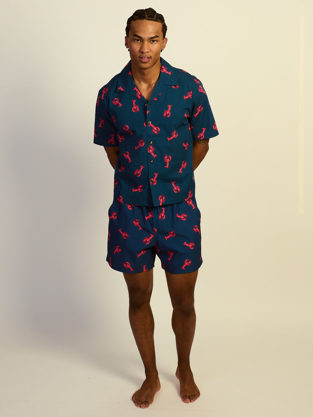 KOLBY SWIM LOBSTER SC WOVEN SHIRT - NAVY
