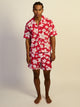 KOLBY KOLBY SWIM HIBISCUS WOVEN SHIRT - RED - Boathouse