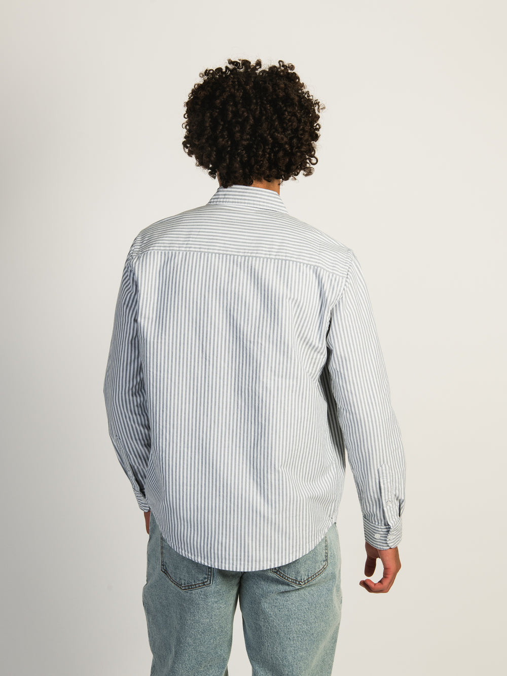 KOLBY STRIPED OXFORD SHIRT - BLUE