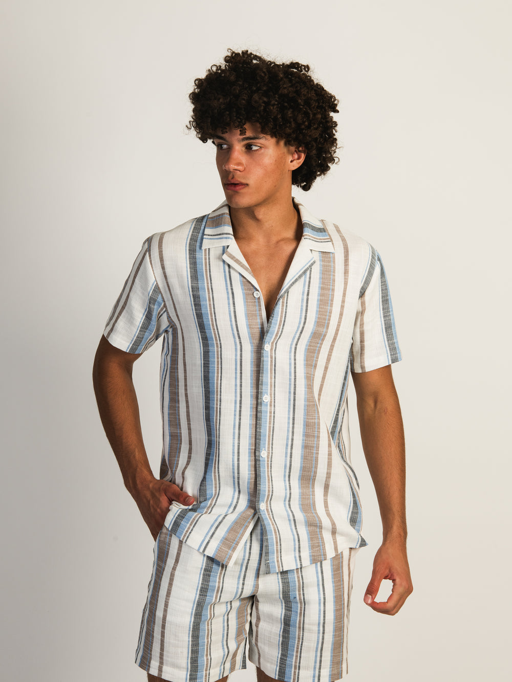 KOLBY STRIPE SHIRT - BLUE