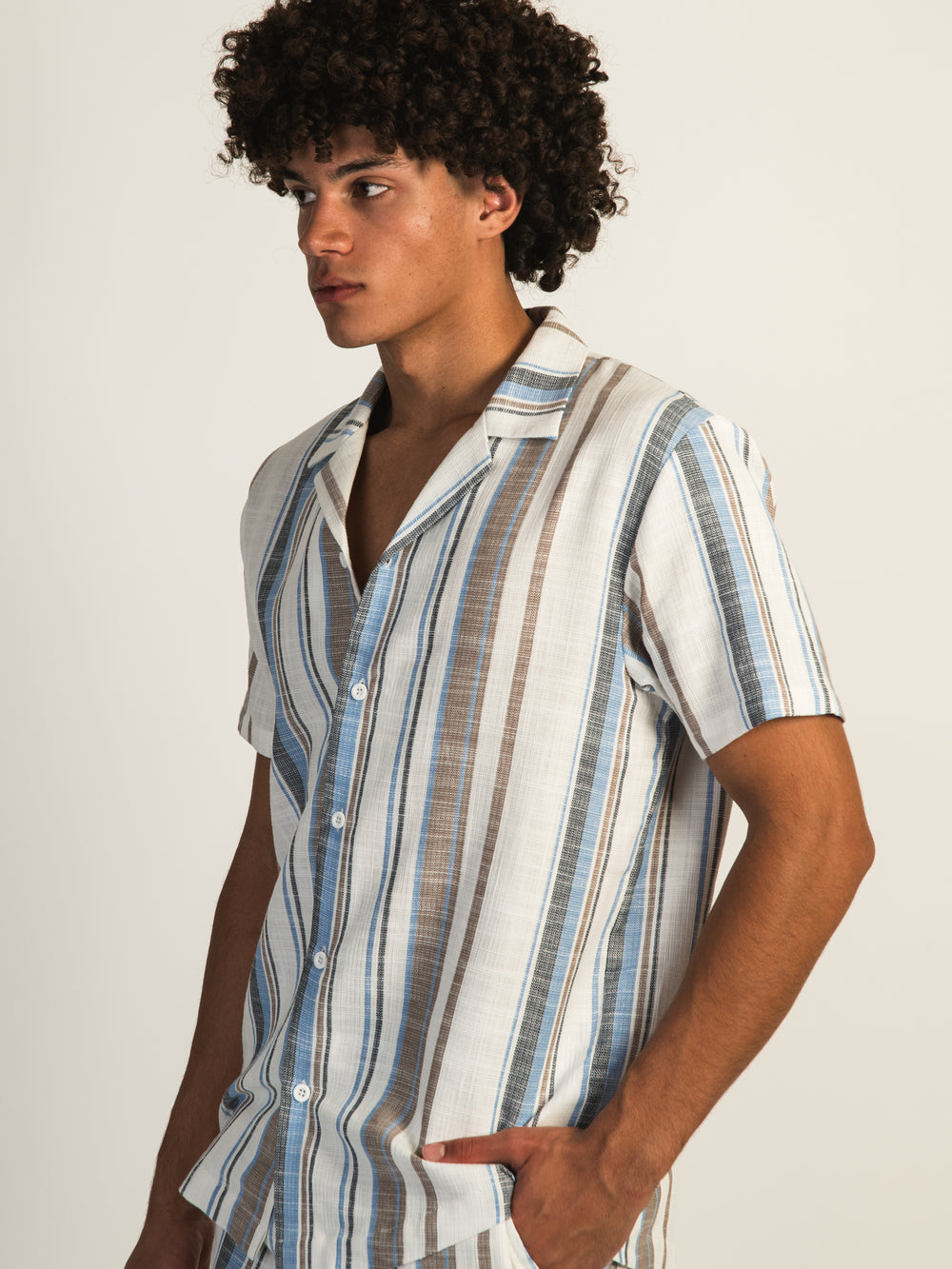 KOLBY STRIPE SHIRT - BLUE