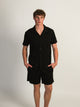 KOLBY KOLBY WAFFLE SHIRT - BLACK - Boathouse