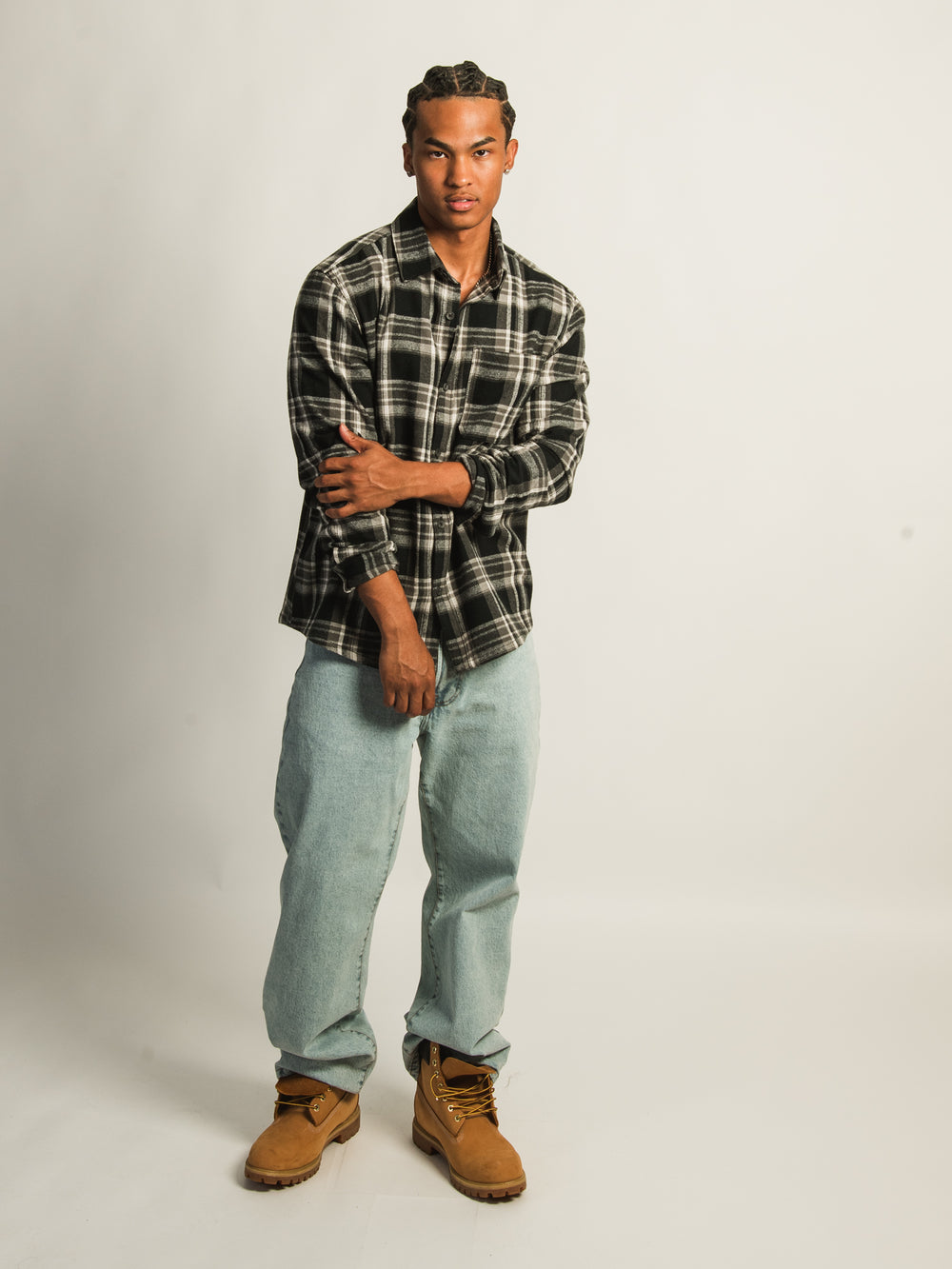 KOLBY 90S FLANNEL - BLACK