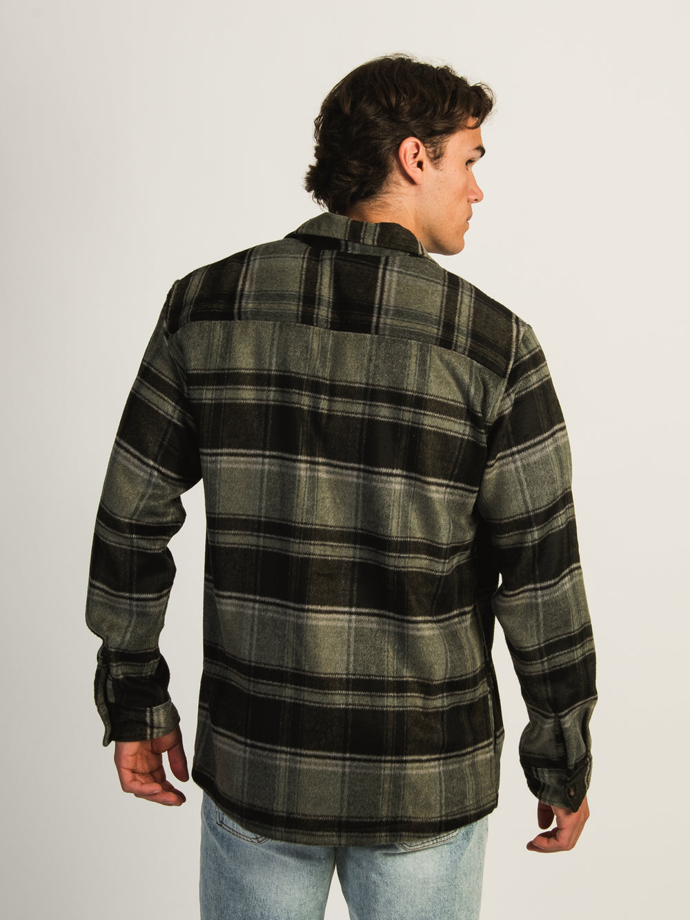 KOLBY TRAPPER OVERSHIRT - BLACK - CLEARANCE