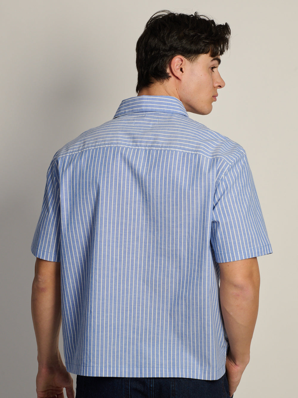 CHEMISE BOXY KOLBY PLAID – BLEU