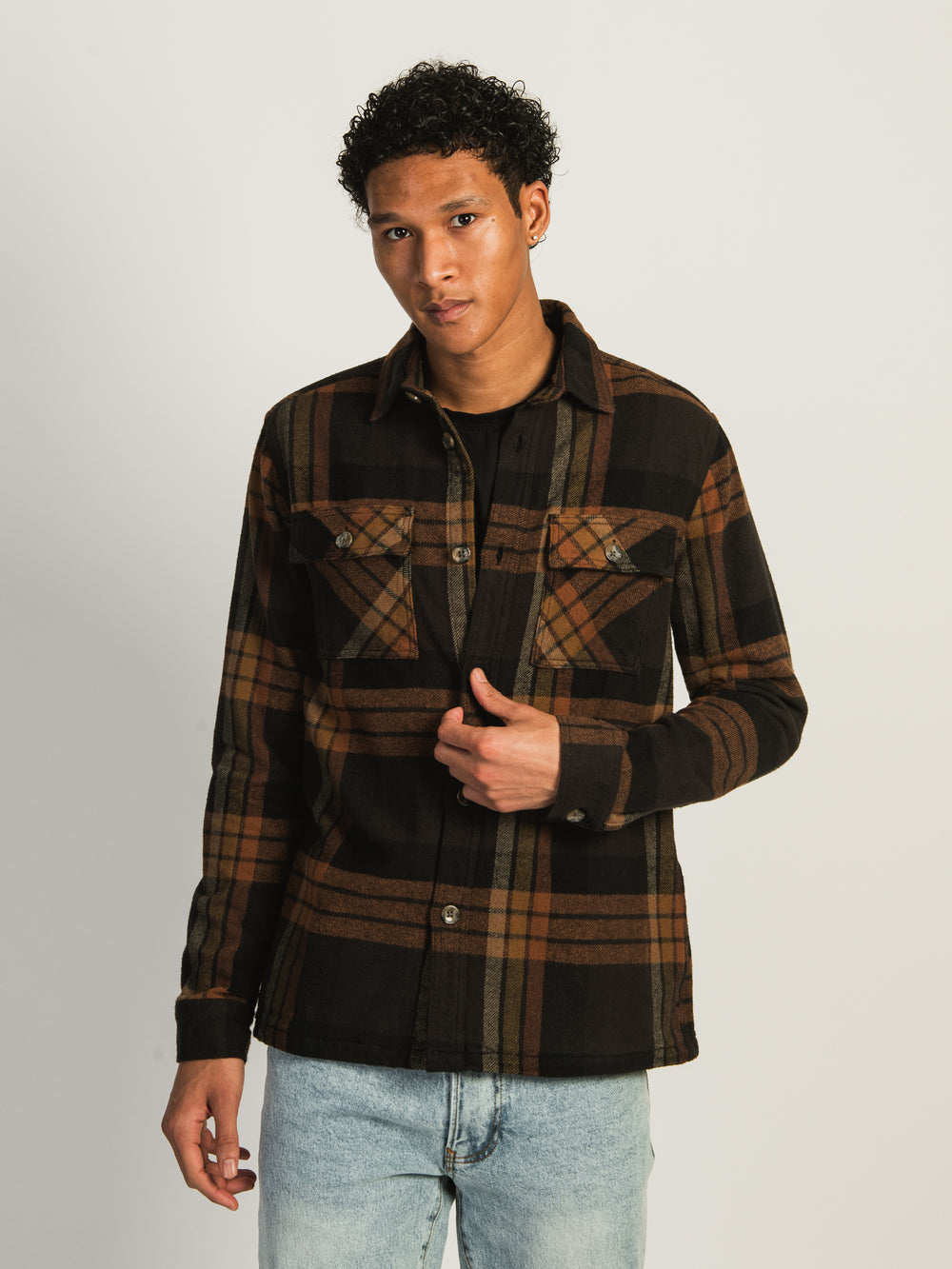 CHEMISE SURDIMENSIONNÉE KOLBY - BRUN