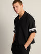 KOLBY KOLBY SHORT CUT RIBBED BUTTON UP - BLACK - Boathouse