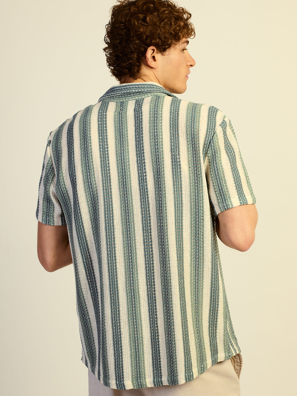 KOLBY RELAXED FIT TEXTURED SHIRT - DUSTY GREEN