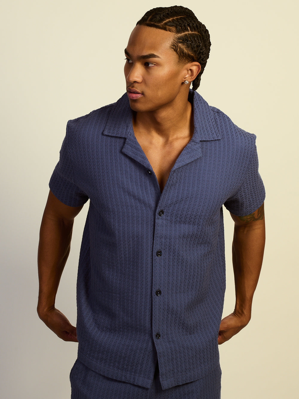 CHEMISE KOLBY COUPE AMPLE – BLEU