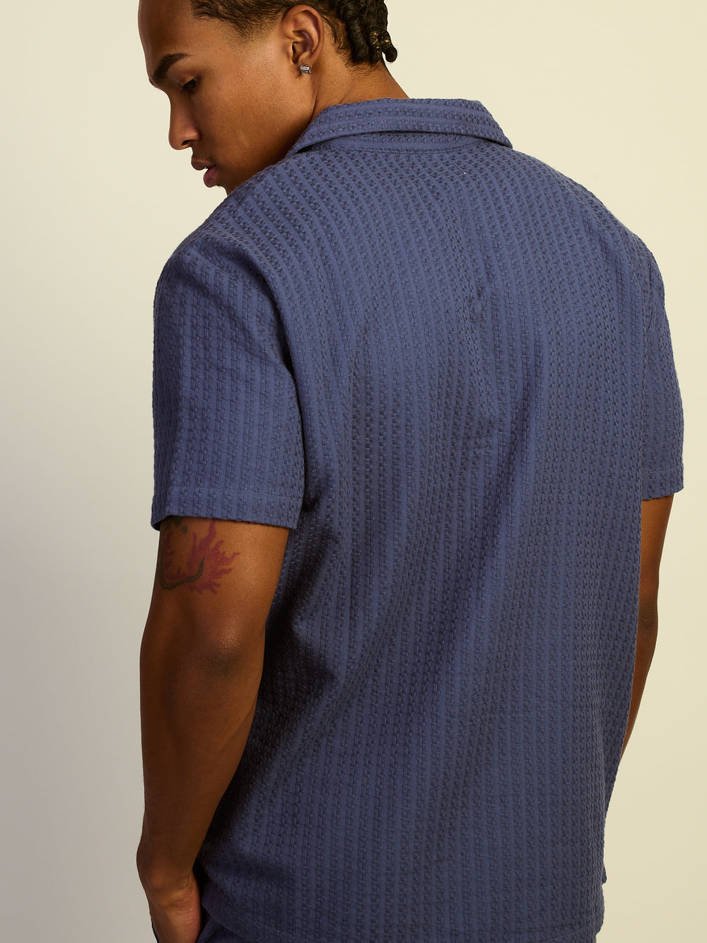 KOLBY RELAXED FIT WOVEN SHIRT - BLUE