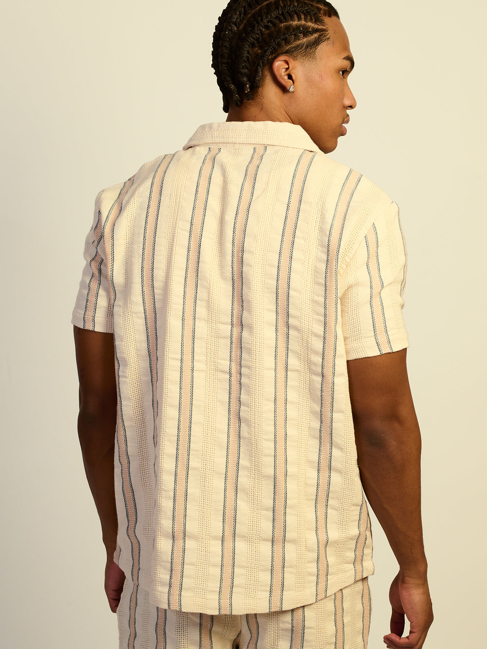 CHEMISE KOLBY AMPLE À RAYURES – NATUREL