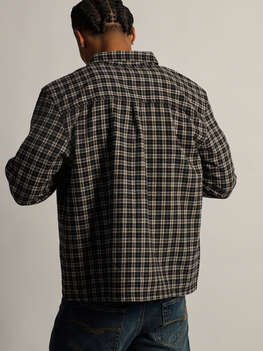 KOLBY SHORT CUT FLANNEL - BLACK