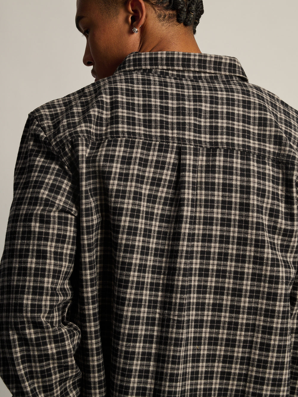 KOLBY SHORT CUT FLANNEL - BLACK